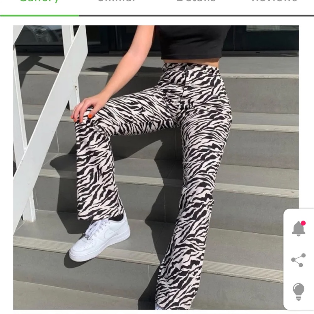 Zebra print pants